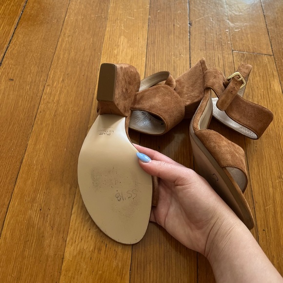 Stuart Weitzman Brown Heeled Sandals - Picture 2 of 5
